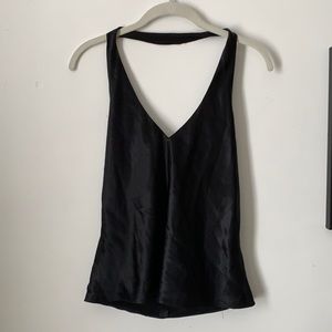 Laundry by Shelli Segal Black Silk Halter Top